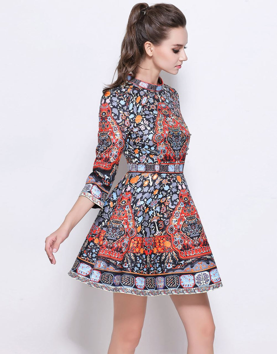 Comino couture peacock skater dress best sale