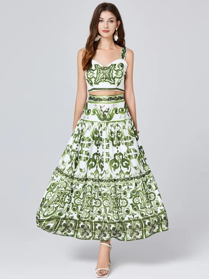Butterfly Green Two Piece