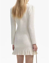 Load image into Gallery viewer, PREMIUM QUALITY White Swan Sparked Collar Mini Dress