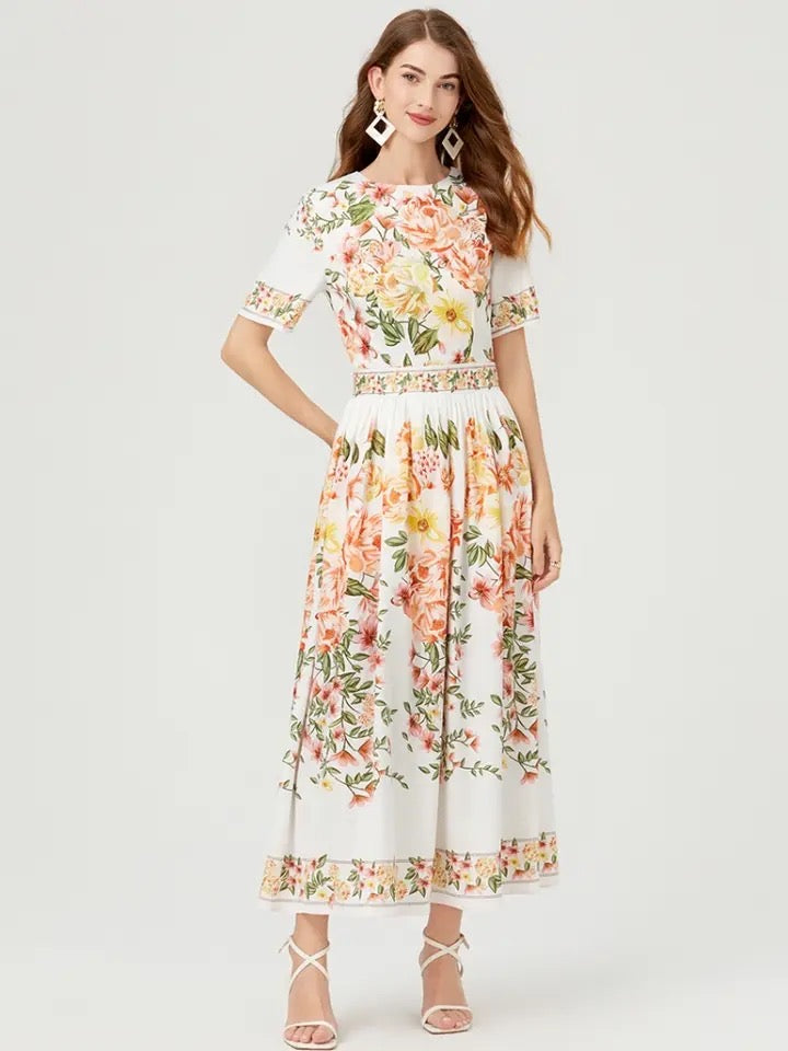 Beautiful Floral Midi Dress