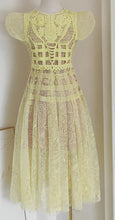 Load image into Gallery viewer, Flower Heavy Embroidery Lace Midi Dress - comes in yellow and white