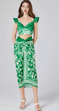 Load image into Gallery viewer, Beach Luxury Green Two Piece Set