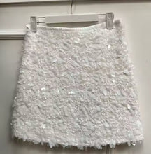 Load image into Gallery viewer, *NEW Winter Wonderland White Sequin Mini Skirt