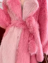 Load image into Gallery viewer, Bubblegum Fluffy Faux Fur Coat