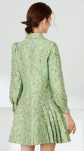 Load image into Gallery viewer, Pea green with pearl dress