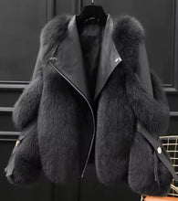 Load image into Gallery viewer, High Quality Faux Fur &amp; Leather Jackets - comes in 4 colours &amp; curve