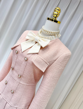 Load image into Gallery viewer, Princess Cute Sweet Tweed Dress with Detachable Bow