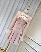 Load image into Gallery viewer, Princess Cute Sweet Tweed Dress with Detachable Bow