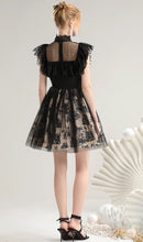 Load image into Gallery viewer, Loveliest Mesh Lace Black Mini Dress