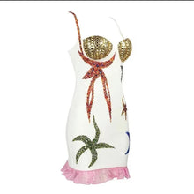 Load image into Gallery viewer, Star Fish Diamanté &amp; Sequin Mini Dress