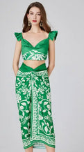 Load image into Gallery viewer, Beach Luxury Green Two Piece Set