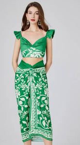 Beach Luxury Green Two Piece Set