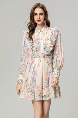 Gelato pastel floral midi dress