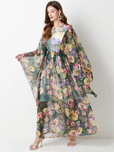 Load image into Gallery viewer, Silk Chiffon Maxi Robe Dress - comes in two colours