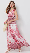 Load image into Gallery viewer, * NEW SS25 Chiffon Maxi Robe Dress - comes in multi colour &amp; red