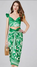 Load image into Gallery viewer, Beach Luxury Green Two Piece Set