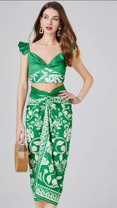 Beach Luxury Green Two Piece Set