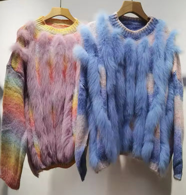 Pastel rainbow jumpers - comes in two colours