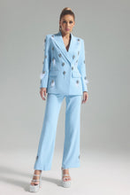 Load image into Gallery viewer, Diamonds Feather Lapel Flare Trousers Suit