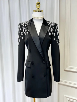 SUSIE COLLECTION Sparkle Blazer Dress - comes in white and black