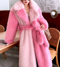 Load image into Gallery viewer, Bubblegum Fluffy Faux Fur Coat