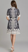 Load image into Gallery viewer, Classic Paisley Print Shirt Dress with belt