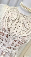 Load image into Gallery viewer, Flower Heavy Embroidery Lace Midi Dress - comes in yellow and white