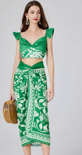 Load image into Gallery viewer, Beach Luxury Green Two Piece Set