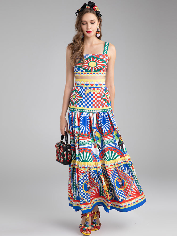 Retro Warrior Top & Maxi Skirt