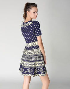 Comino Couture Knitted Blue Skater Dress *WAS £140*