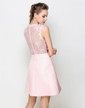 Load image into Gallery viewer, Comino Couture Pink Heavy Embroidered Dress