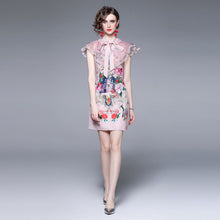 Load image into Gallery viewer, Castle on the hill with roses &amp; bow mini dress