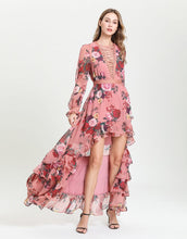 Load image into Gallery viewer, Delightful Rose Dip Hem Maxi Dress