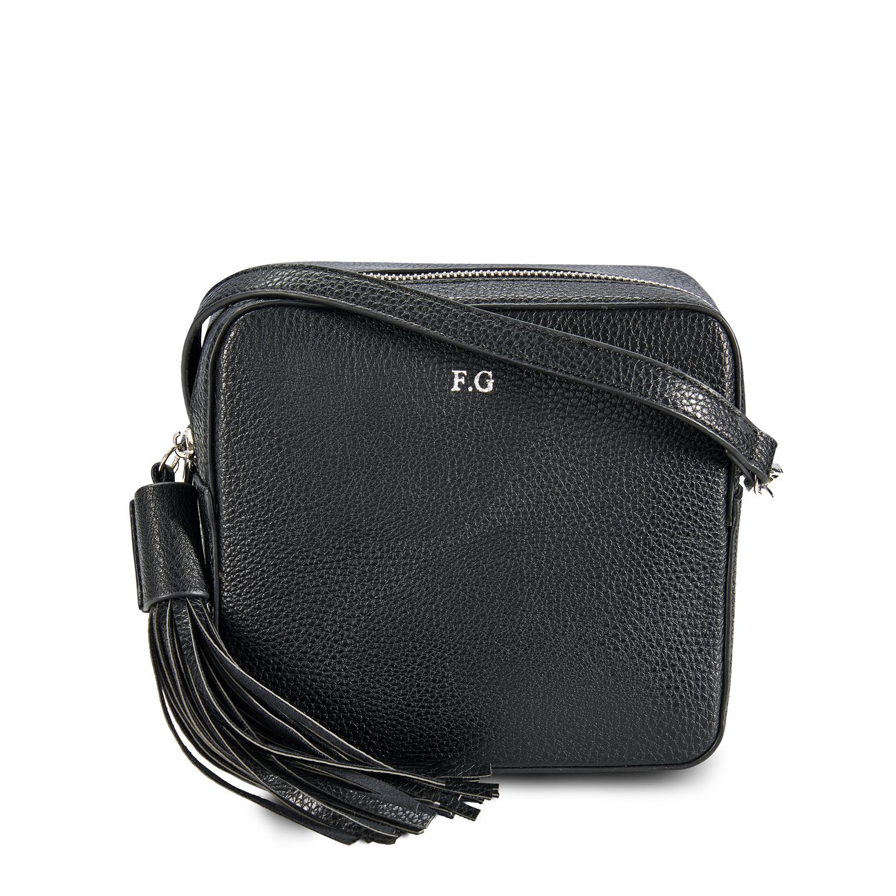 Black Vegan Leather Cross Body Bag THREESIXFIVE