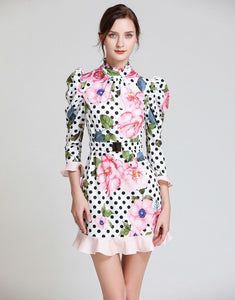 Dot To Dot Rose Mini Dress