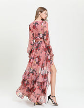 Load image into Gallery viewer, Delightful Rose Dip Hem Maxi Dress