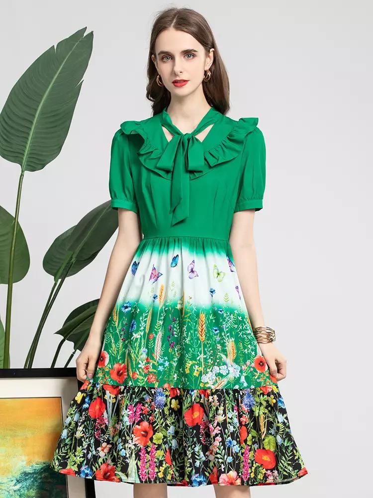 Wildflowers and butterflies midi dress  sample sale