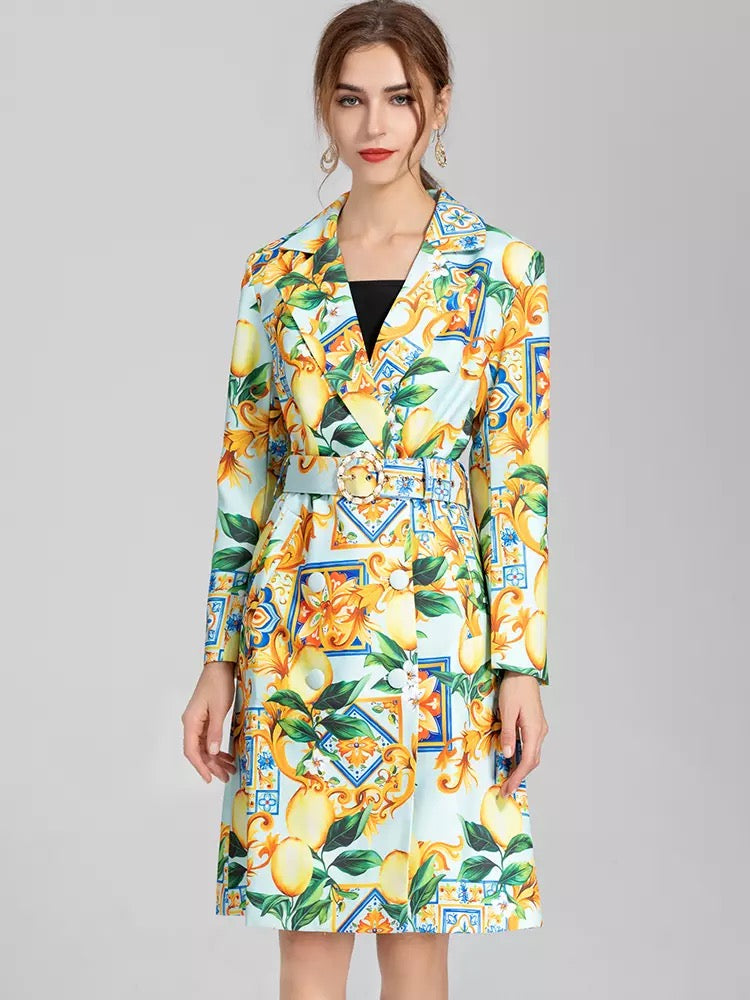 A whole lotta lemons trench coat