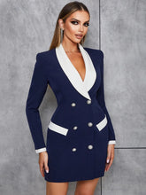 Load image into Gallery viewer, Navy Blue Blazer Dress