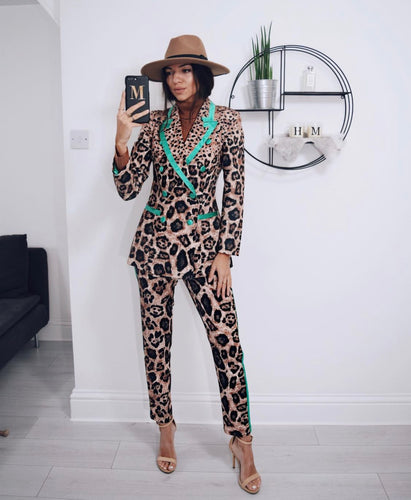 Leopard-Print Jacquard Set