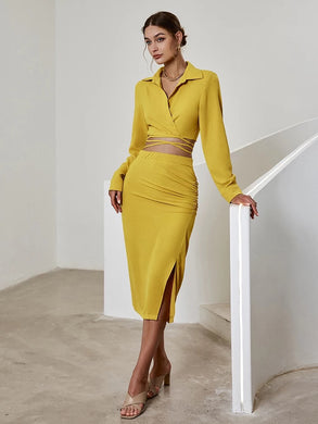 Yellow Autumn Two Piece Set