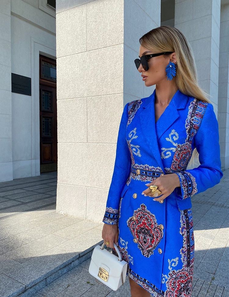 Electric Blue Blazer Dress